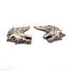 2pcs 3D Wolf Head Metal Emblem Car Motorcycles Side Fender