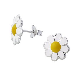 Daisy Flower Earrings 925 Sterling Silver