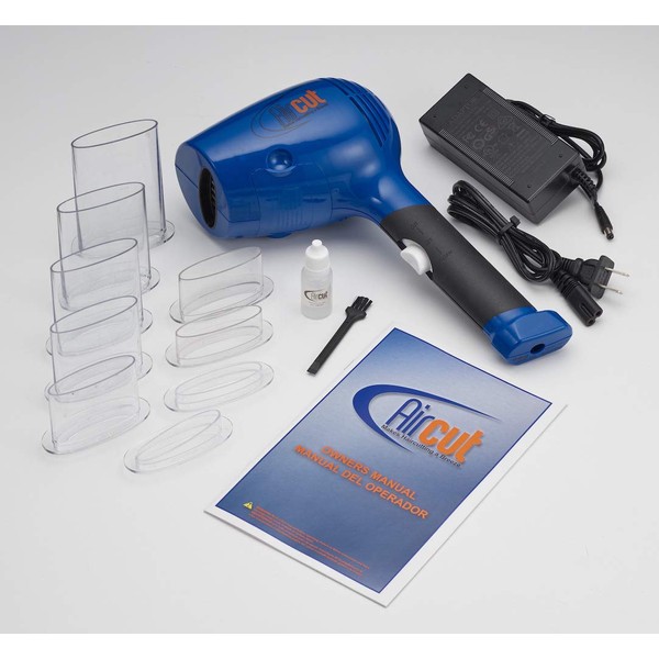 AirCut - Self Hair Cutting Kit, 1080043, Cuts To 9 Different Hair Lengths, Blue