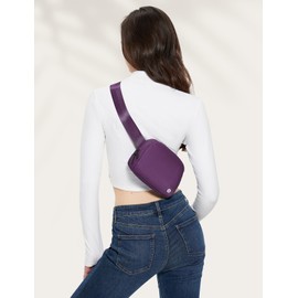 BALEAF Sports Bum Bag Belt Bag Women Men Running Waist Bags Neck Pouch Crossbody Bag Unisex Shoulder Bag with Adjustable Strap, purple