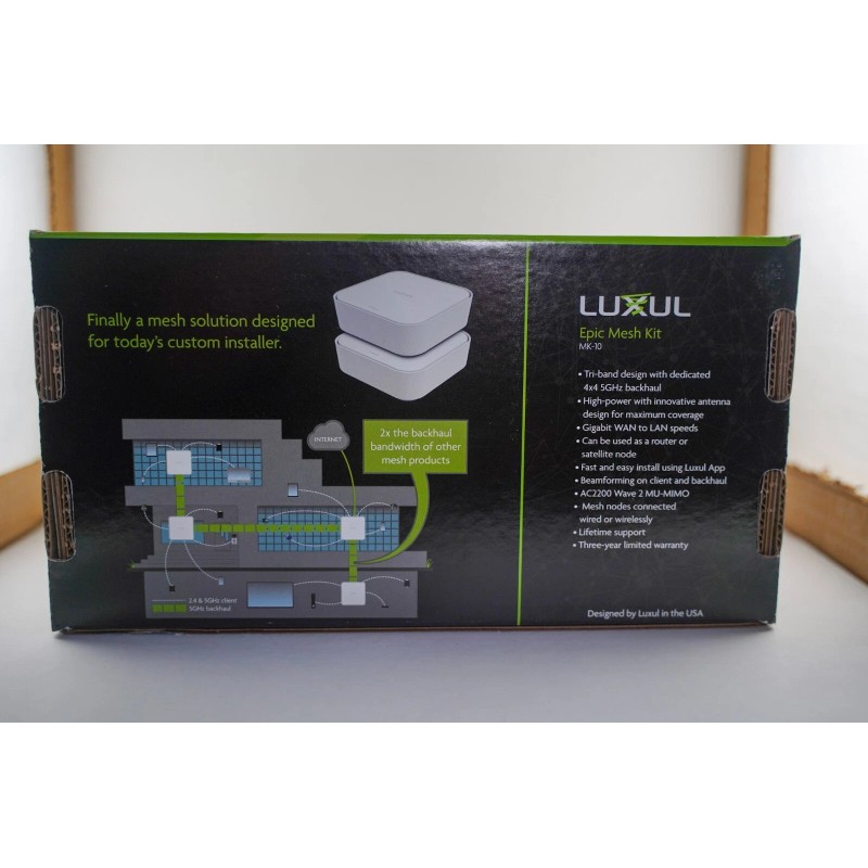 Luxul MK-10 Dual-Band Mesh WiFi System with 2 Epic Mesh