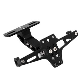 cb1000r tail tidy + Motorcycle License Plate Bracket Kit Universal Holder Mount Tail Tidy with LED Light (black)