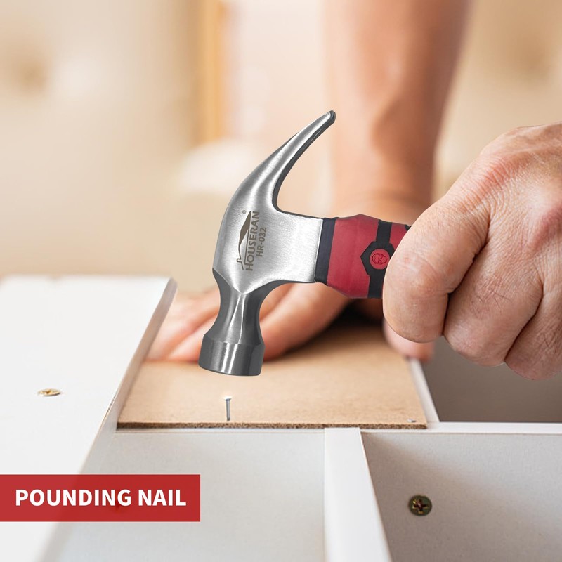 HOUSERAN Small Hammer 12oz, Small Hammer Tool, Claw Hammer for