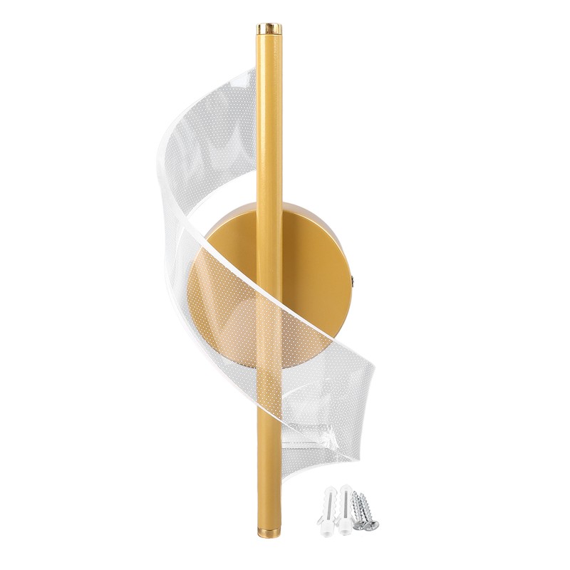 18W Spiral Modern LED Indoor Wall Sconce Lighting Acrylic Indoor