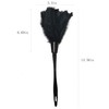 Premium Turkey Feather Duster - 14 Inches，Effective Dusting and Cleaning（Black）