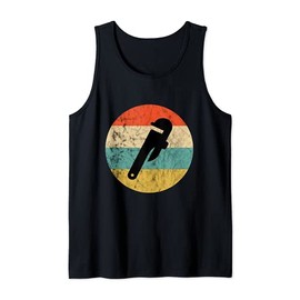 Plumber Plumbing Contractor Pipefitter Sunset Pipe Wrenches Tank Top