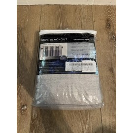 Eclipse Absolute Zero Nora Botanical Print Blackout 50 X 108 Charcoal Panel