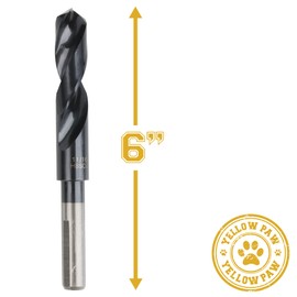 11/16 Inch Drill Bit for Metal - Industrial Grade M35 Cobalt Titanium Aluminum Nitrite - 11/16" Diameter & Total Length of 6" with Working Length of 3" Easily Drill Into Metal, Steel, & Aluminum