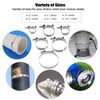 Glarks 12Pcs 6 Sizes 32-116mm Stainless Steel T-Bolt Hose Clamps