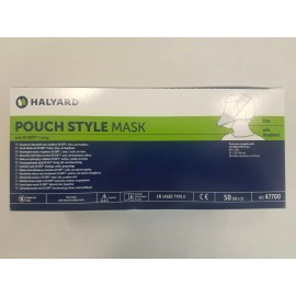 Halyard *300-Pieces* Halyard Pouch Style Type II Face Mask W/So Soft Lining Blue 47700