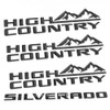 Set of 4pack OEM Silverado Plus Three High Country Emblems