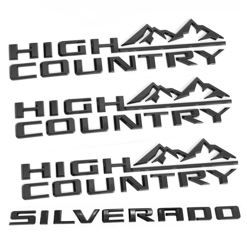 Set of 4pack OEM Silverado Plus Three High Country Emblems