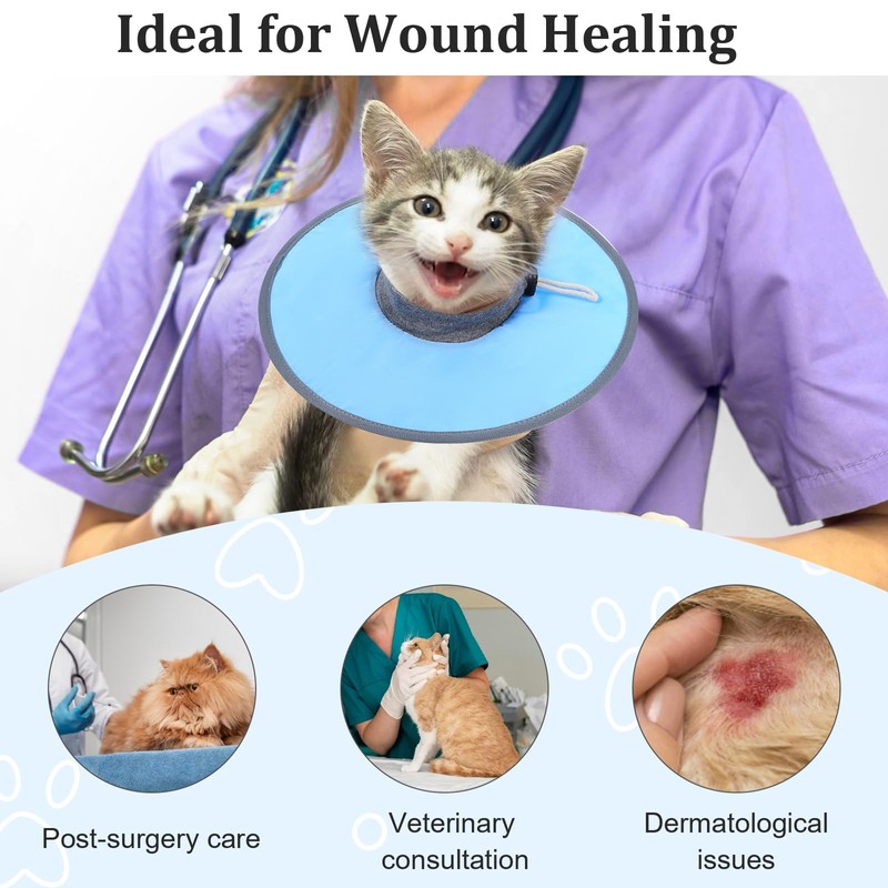 Cat Cone Collar Soft, Cat Recovery Collar to Stop Licking,