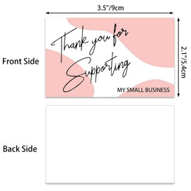 SCORYULE 300PCS Thank You For Supporting My Business Cards, 6 Styles-2" x 3.5" Small Customer Appreciation Card for Business Supplies, Shop, Online Retailers and Local Stores
