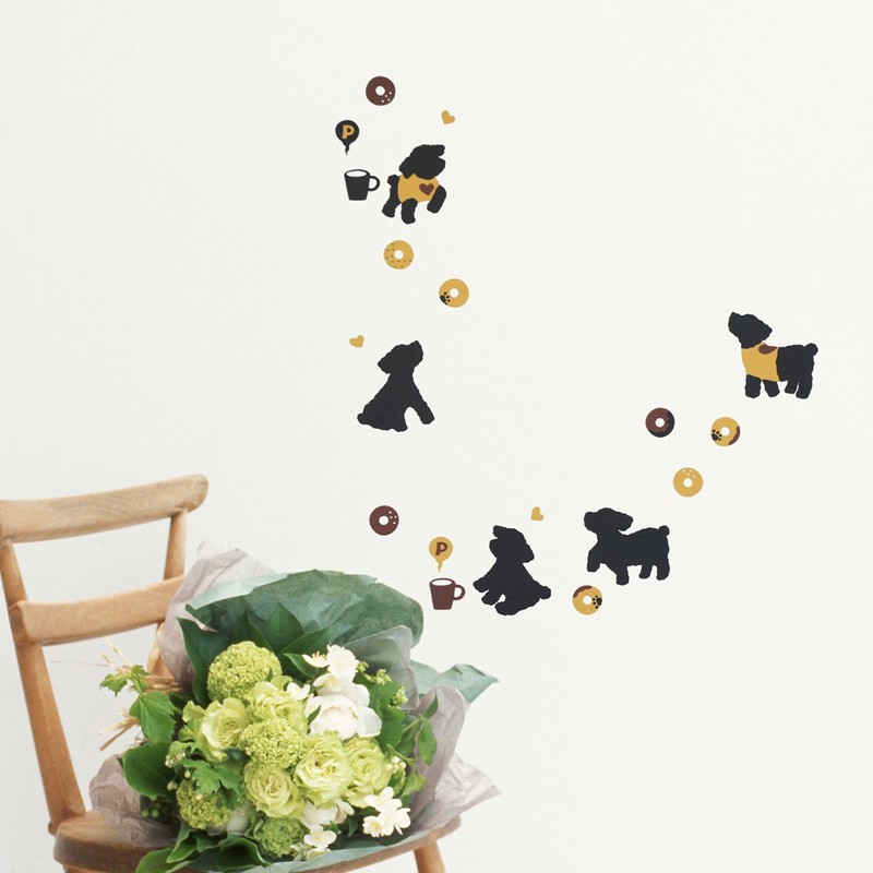 House Jida PWS-137 Wan! Dafuru Toy Poodle Wall Sticker