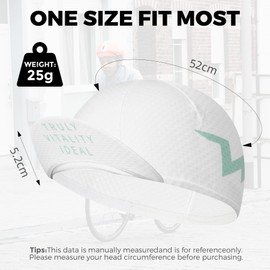 ROCKBROS Cycling Cap Bike Cap for Women with Sun Visor Cooling Skull Cap Helmet Liner Sun Protection Running Hat,White