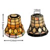 HUIMEIJU Tiffany style stained glass lampshade、Ceiling Fan light、Wall lampshade、Replacement lampshade.HMJ6037