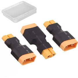 Itexkun Male XT90 to Female XT60 Adapter Connector Plug No Wire 3 pcs for RC Car Lipo NiMH Battery Connectors Airplane Truck Boat Quadcopter ESC