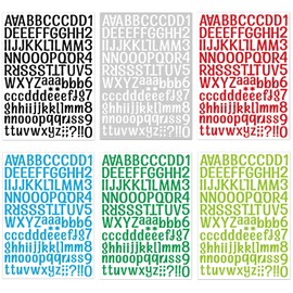 Samcos Alphabet Stickers Numbers Stickers Capital Letter Stickers Mailbox Number Stickers for Mailbox Nameplate Diary Notebook Material Kitchen Door Locker Address DIY Decoration Label Stickers (A(6