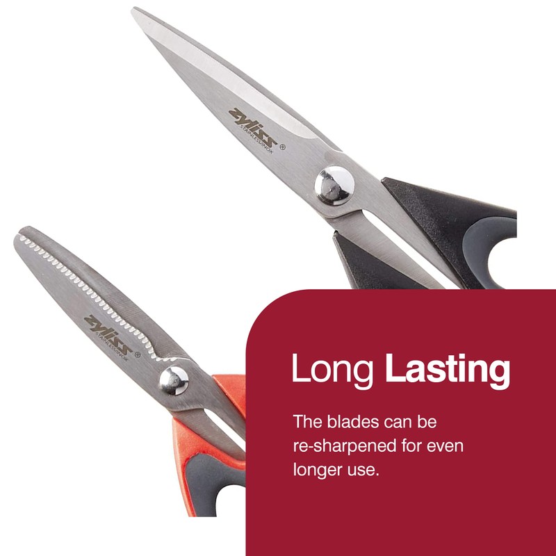 Zyliss 30200 9" Household Kitchen Shears, Red