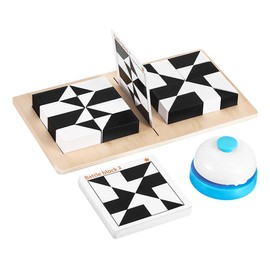 VOANZO Wooden Hidden Block Puzzle For Boys Girls Hidden Block Puzzle Boys Girls Educational Black And White Jigsaw Puzzle Cube Geometric Shape Matching Game 2 Players