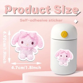 50 Pcs Coquette Stickers Cute Aesthetic Pink Sticker for Adults Women Girls Pink Bows Vinyl Waterproof Stickes for Water Bottles Laptops Phone Luggage Guitar