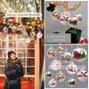 Party Clear Bauble,12Pcs Fillable Clear Plastic Balls with Decorations Transparent