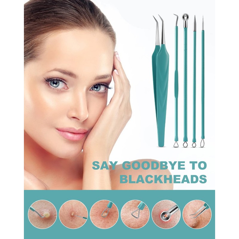 BEZOX Blackhead Remover Tool Kit - Pore Extractor Tools for