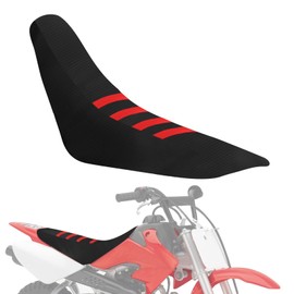 IUVWISN Motorcycle Ribbed Seat Cover for CRF50 CRF50F XR50 CRF 50 50F XR 50 Dirt Pit Bike Wrap Soft Seat Cushion Covers Protection Red