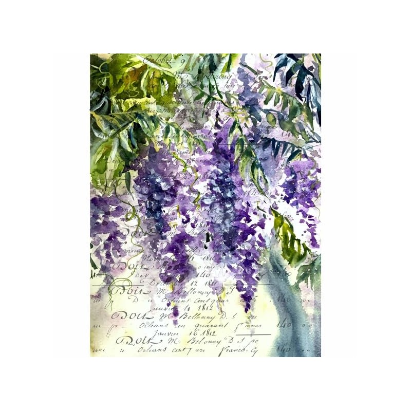 Lilac Theme Rice Paper, 8 x 10.5 inch - 6