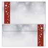 6525 25 Christmas Stars in Red Banner Envelopes DIN Long