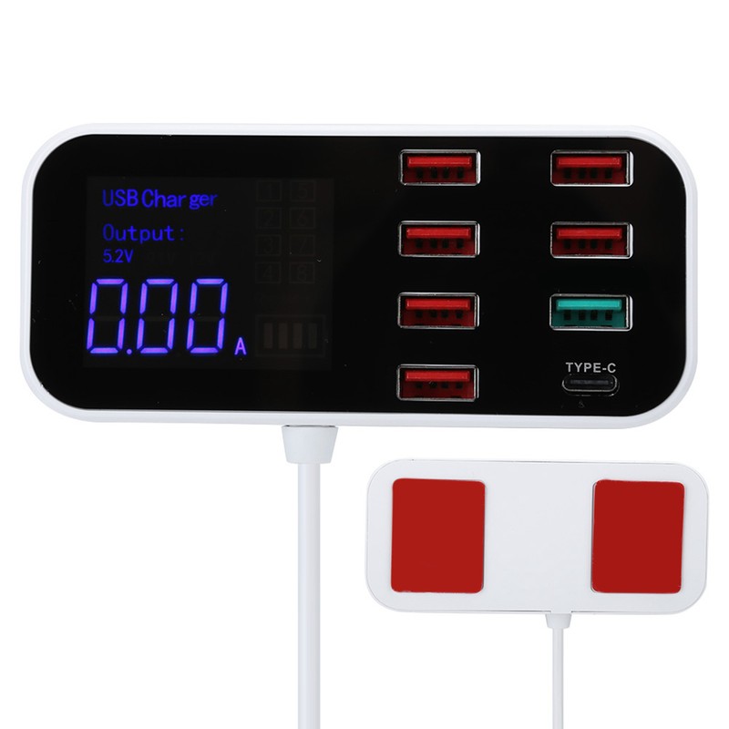 8 Ports Multiple USB Fast Chargers Charging Station Hubs Digital
