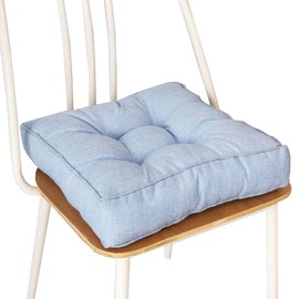 Square Chair Cushions Indoor/Outdoor for Dining Chairs,45x45/40x40/50x50cm for Chair Pads Floor Cushions Indoor Outdoor Garden Patio Kitchen Yoga Bistro(S8,40x40X9cm/16x16X3.5in)