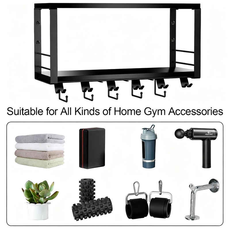 TJ.MOREE Floating Shelf Compatible 2 Tier with Tonal Accessories Wall