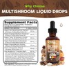 Mushroom Supplement Liquid Drops with Lions Mane Turkey Tail Cordyceps