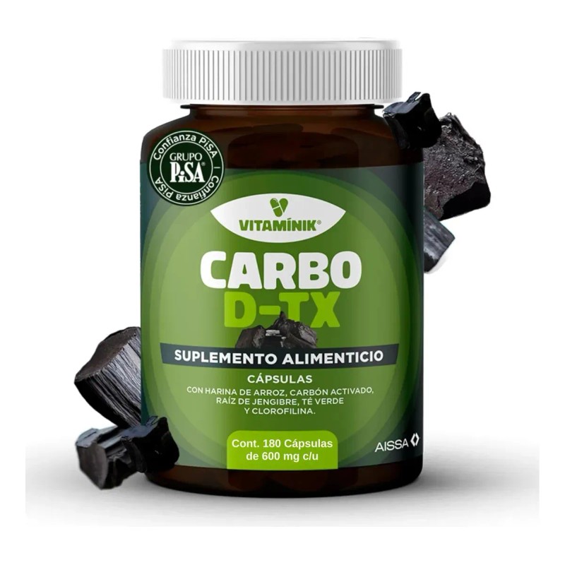 Carbo D-TX Carbón Activado, Jengibre, Té Verde y Clorofila 3