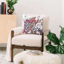 Society6 Indoor Home Decor by Sheila Wenzel-Ganny Throw Pillow, 1 Count (Pack of 1), Japanese Inspired Lily