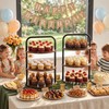 Wooden Cupcake Stand 2 Pack, Large Cupcake Tower Stand for