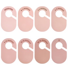 8pcs Double-Sided Baby Clothes Size Dividers, Portable Nursery Closet Organizer Neutral Closet Size Separators for Baby Boy Girl Wardrobe Organization