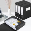 HUA JIE 2 Pack A4 Storage File Boxes Archives Case,65mm