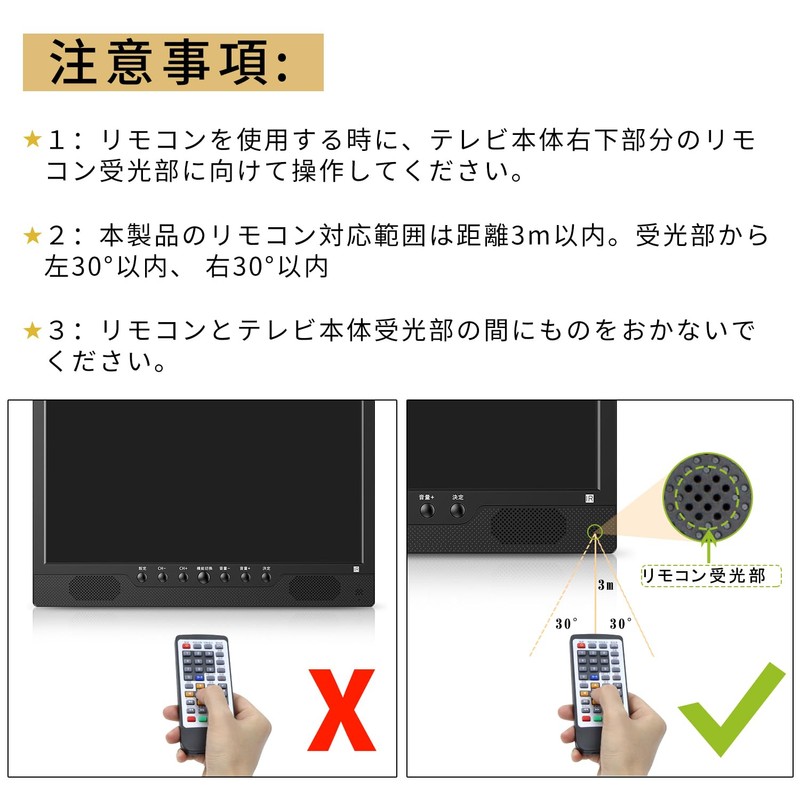 Tingu TV Remote Control for 14.1 inch Portable TV Portable