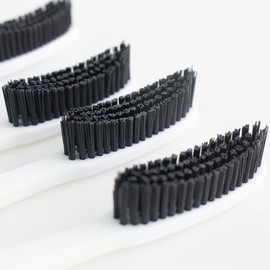 Cepillo de dientes extra duro y firme de cabeza enorme, cabezal grande largo con cerdas de carbón para blanqueamiento dental, cuidado bucal dental (blanco, extra grande)