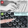 Keyboard Stickers for Long Nails - Clear Glass Long Nail