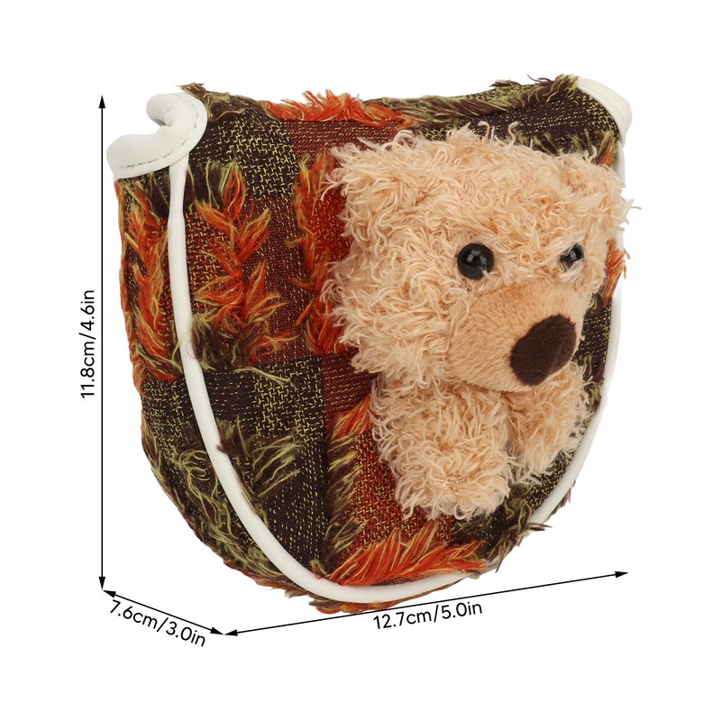 Golf Club Head Cover Half Round Adorable Bear Decor Magnetic
