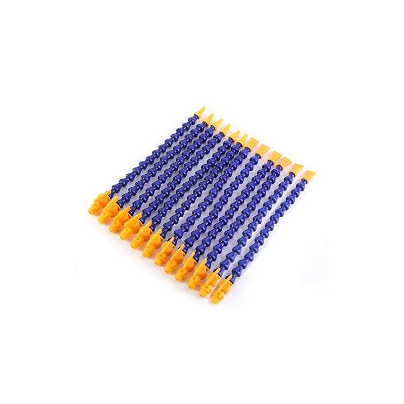 1/4" Thread Flexible Water Oil Coolant Pipe Hose, 12pcs Round