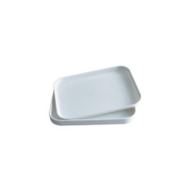 VSUINGO Small Tray 3 Pack, White 7.8 inch Wheat Straw Plastic Trays