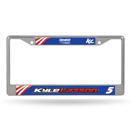 Rico Industries NASCAR Kyle Larson 12" x 6" Silver Chrome Frame 12" x 6" Chrome Frame - Car/Truck/SUV Automobile Accessory