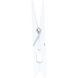 MSV Plastic Clothes Pegs, White, 12-Piece