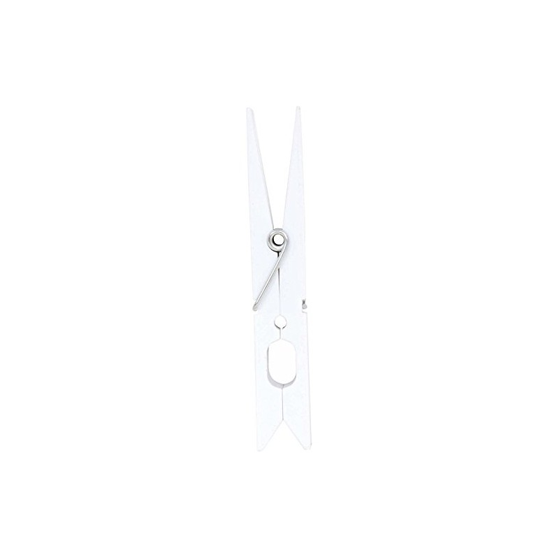 MSV Plastic Clothes Pegs, White, 12-Piece