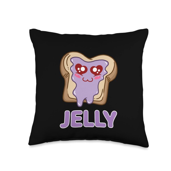 Peanut Butter Jelly Matching Couples Lover Halloween Throw Pillow